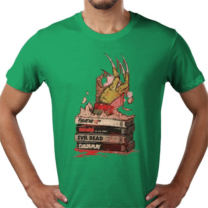 VHS Horror Tapes - Freddy Theme T Shirt