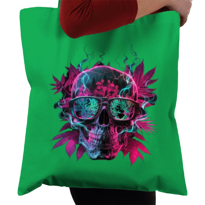 Skull Leaf Tote Bag
