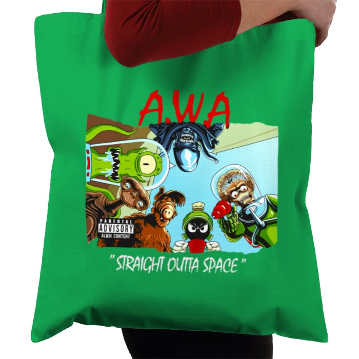 Cartoon Aliens x NWA - Aliens Without Attitude Tote Bag