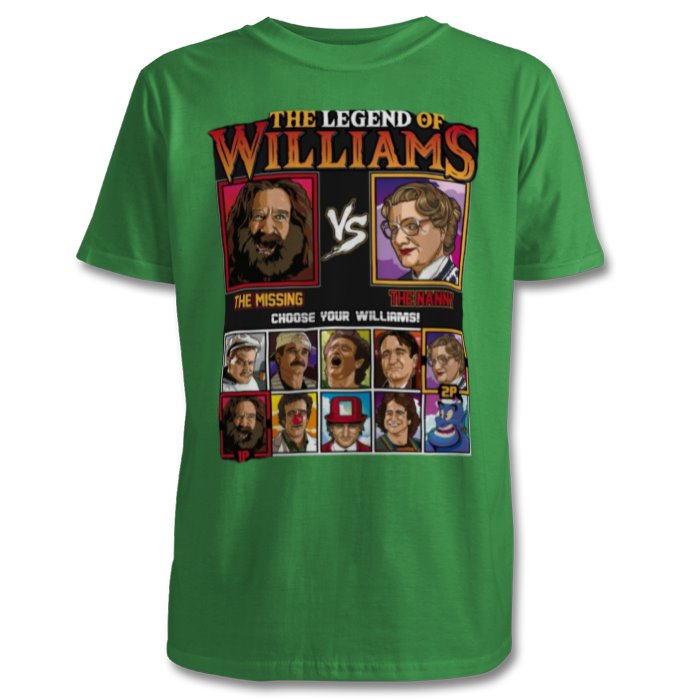 Robin Williams & The Legend Of Zelda -The Legend Of Williams T-shirt