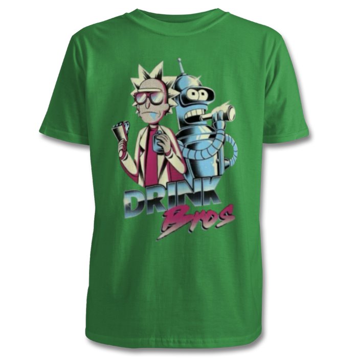 Rick & Morty & Futurama - Drink Bros T-shirt