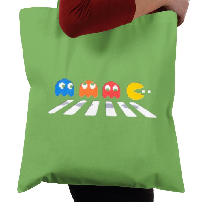 Pacman & The Beatles - Abby Road Tote Bag