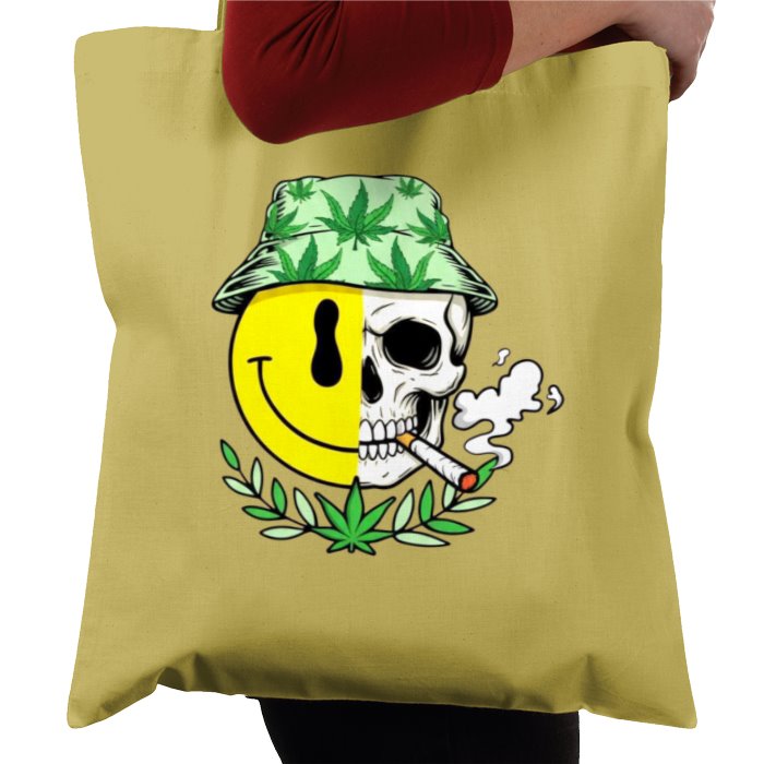 Emoji Skull Tote Bag