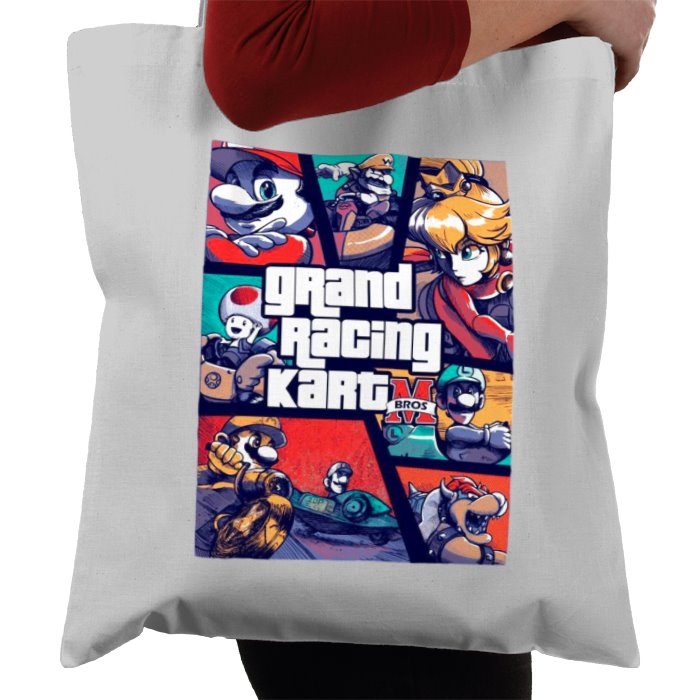 Mario Kart & Grand Theft Auto - Grand Kart Racing Tote Bag