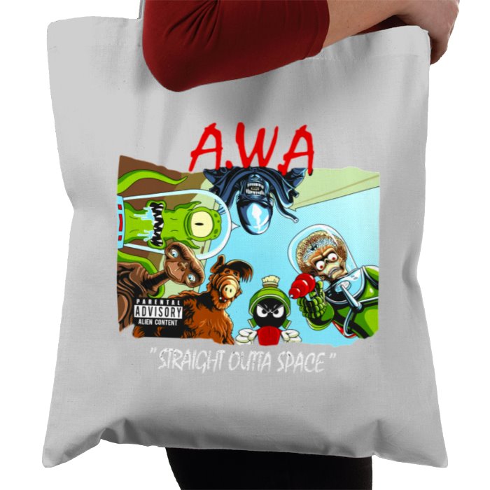 Cartoon Aliens x NWA - Aliens Without Attitude Tote Bag