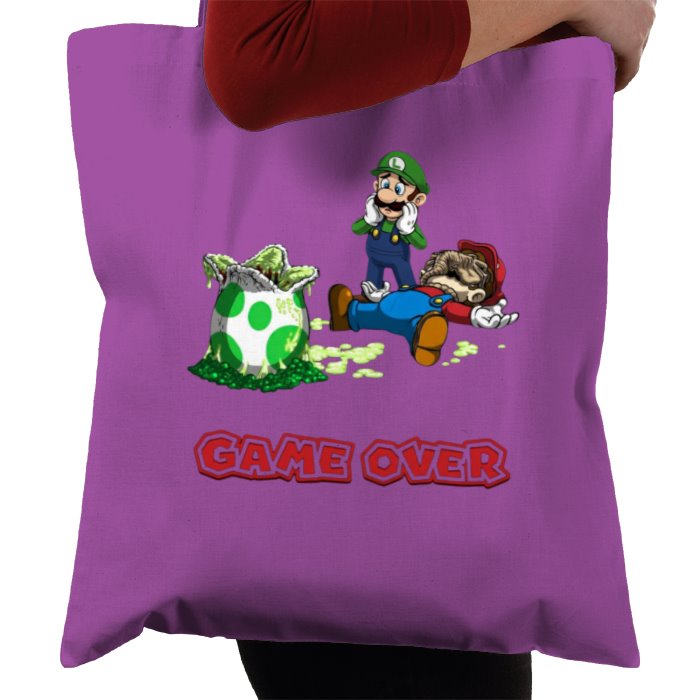 Super Mario Bro's x Aliens - Xeno Egg Game Over Tote Bag