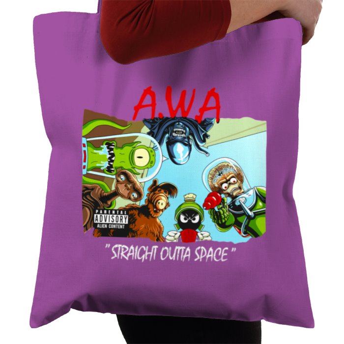 Cartoon Aliens x NWA - Aliens Without Attitude Tote Bag