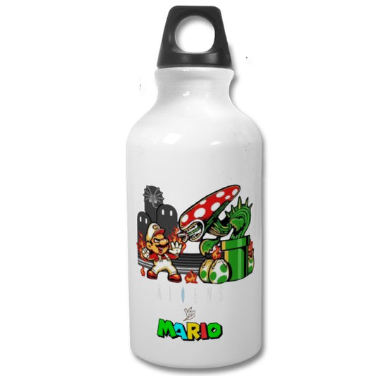 Super Mario Bro's x Aliens - Aliens Vs Mario Water Bottle