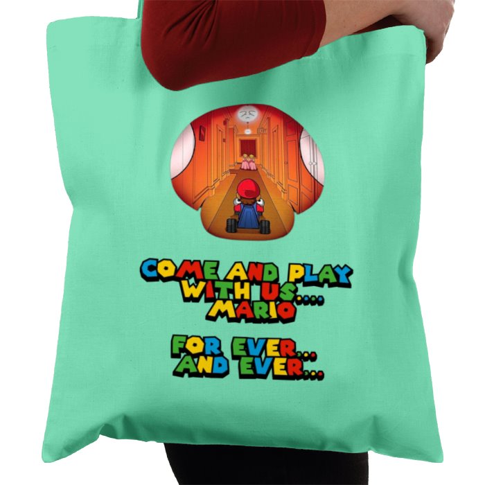 Super Mario Bro's x The Shining - Come Play With Us Mario Tote Bag