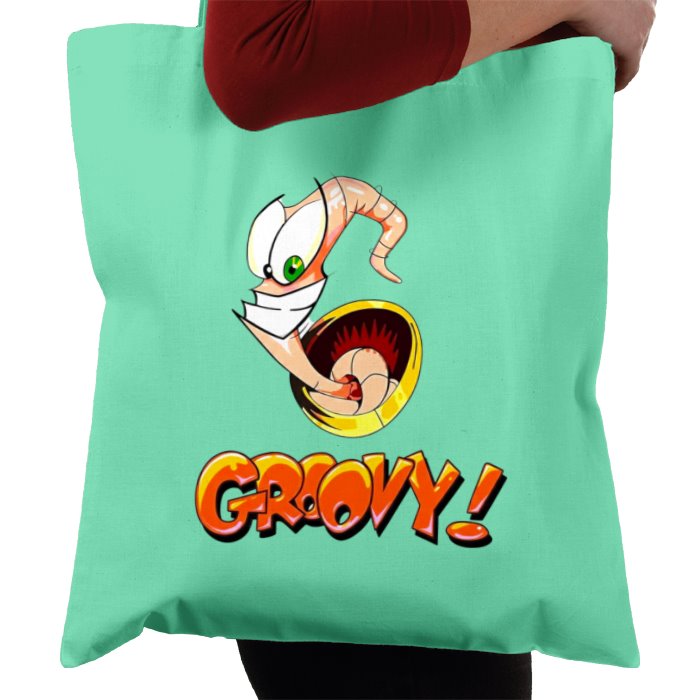 Earth Worm Jim - Groovy Tote Bag