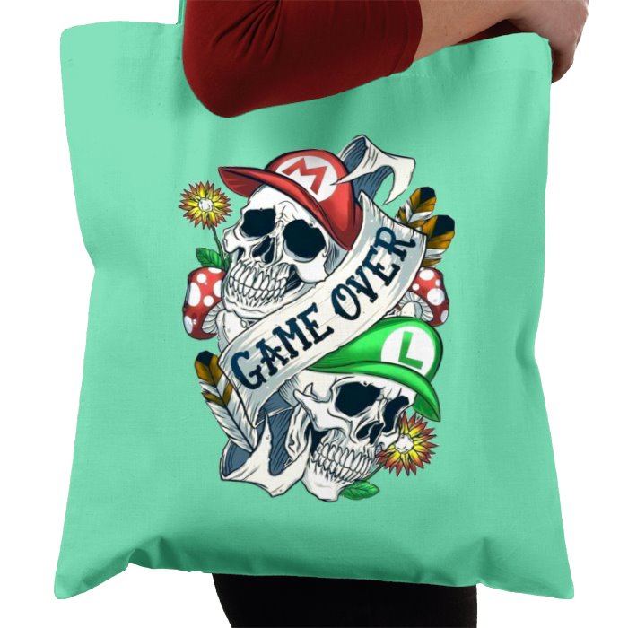 Super Mario Bro's - Game Over Tattoo Tote Bag