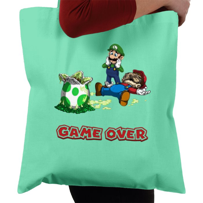 Super Mario Bro's x Aliens - Xeno Egg Game Over Tote Bag