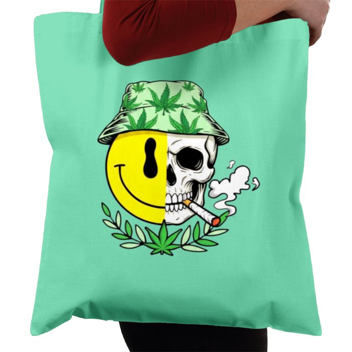 Emoji Skull Tote Bag