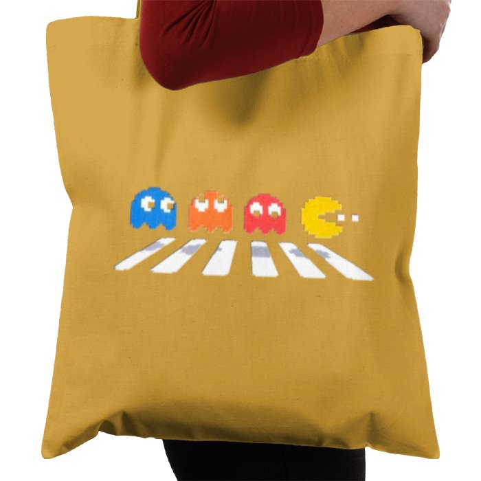 Pacman & The Beatles - Abby Road Tote Bag