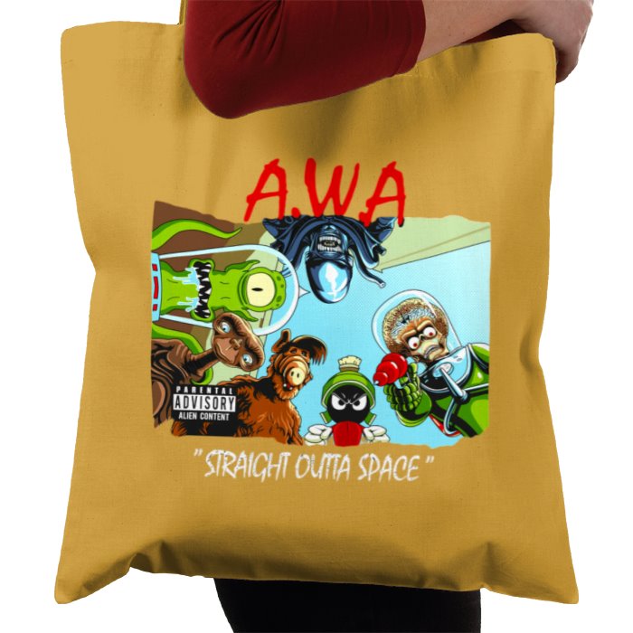Cartoon Aliens x NWA - Aliens Without Attitude Tote Bag