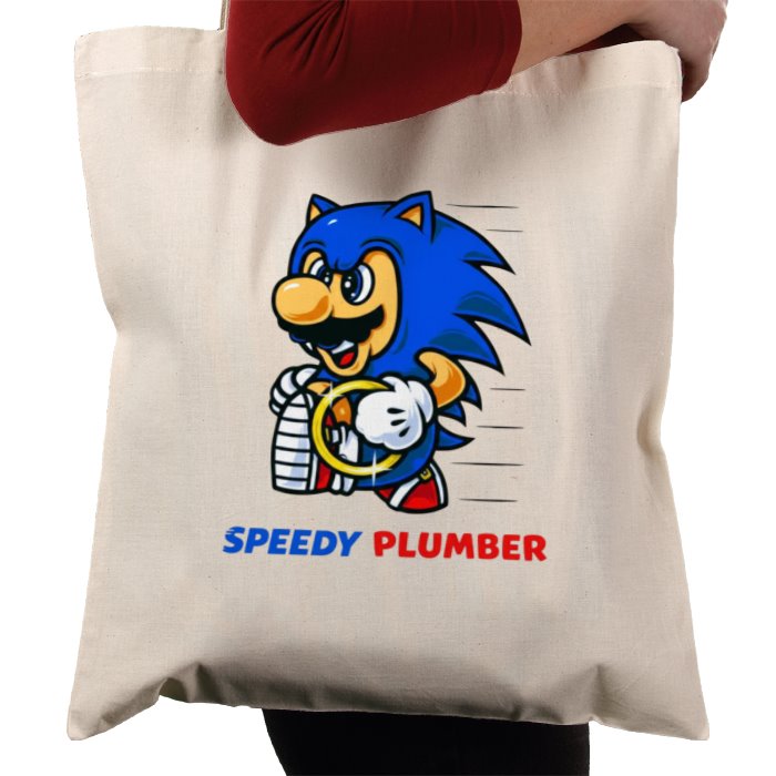 Super Mario Bro's x Sonic The Hedgehog - Speedy Plumber Tote Bag
