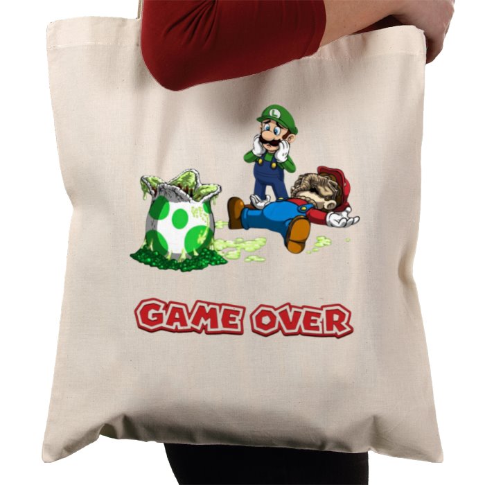 Super Mario Bro's x Aliens - Xeno Egg Game Over Tote Bag