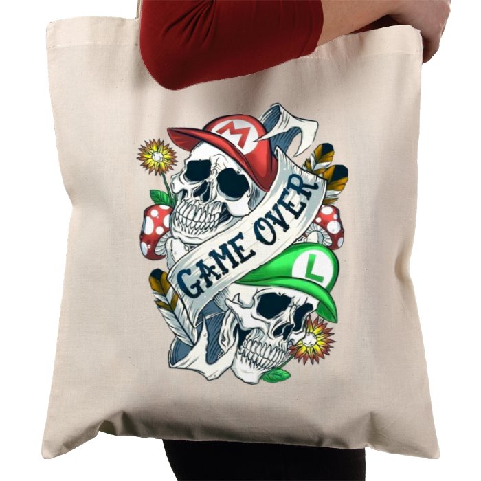 Super Mario Bro's - Game Over Tattoo Tote Bag