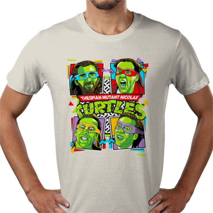 Nicolas Cage x Teenage Mutant Ninja Turtles — Thespian Mutant Nicholas Turtles T-Shirt