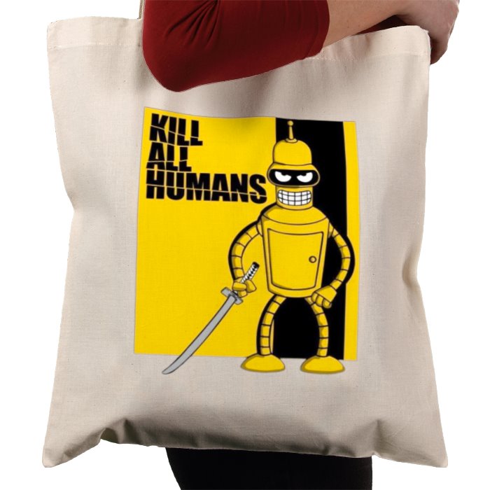 Futurama x Kill Bill - Kill All Humans Theme Tote Bag