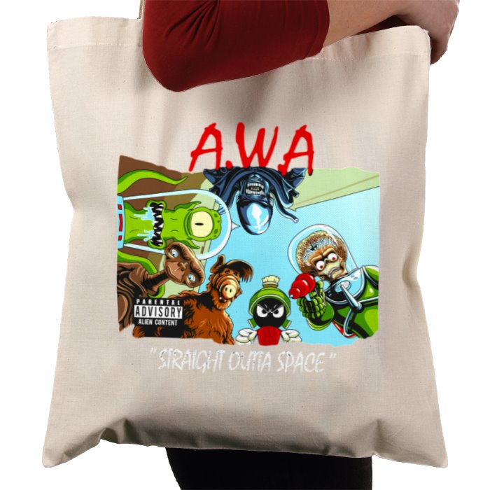 Cartoon Aliens x NWA - Aliens Without Attitude Tote Bag