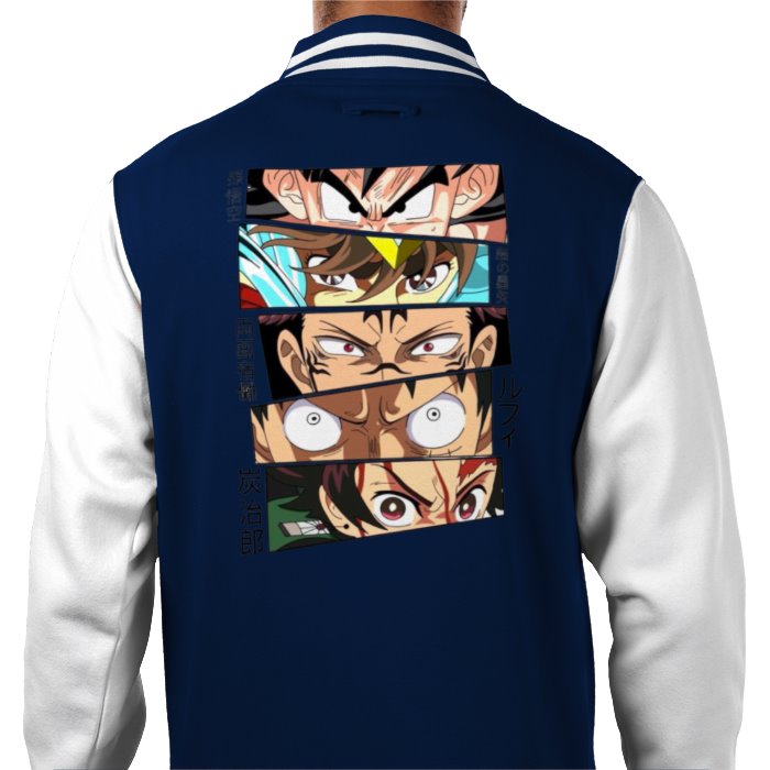Anime Eyes Varsity Jacket