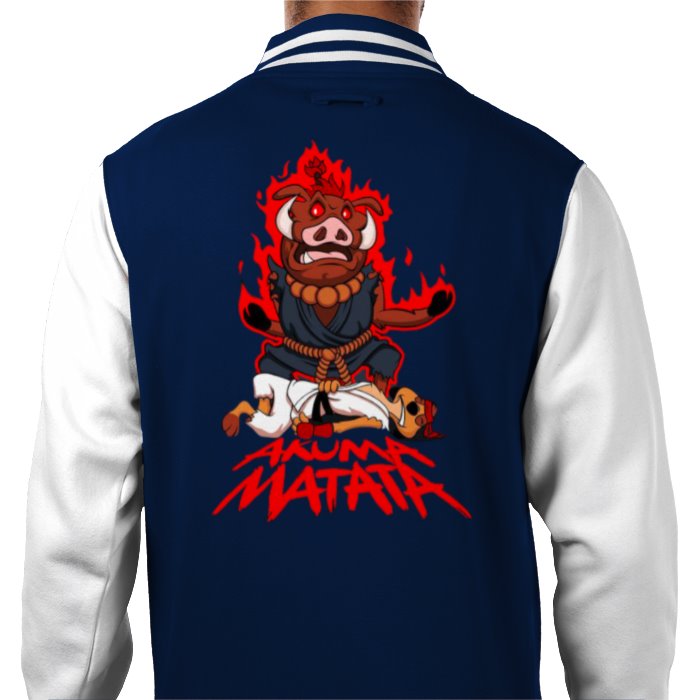 Timone & Pumba x Street Fighter - Akuma Matata Varsity Jacket