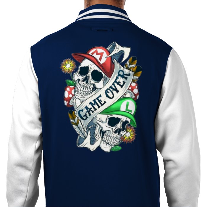 Super Mario Bro's - Game Over Tattoo Theme Varsity Jacket