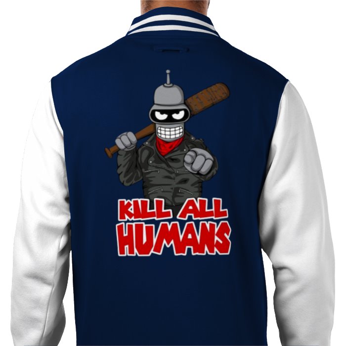Futurama x The Walking Dead - Kill All Humans Varsity Jacket
