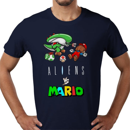 Super Mario x Aliens - Aliens Vs Mario T-shirt