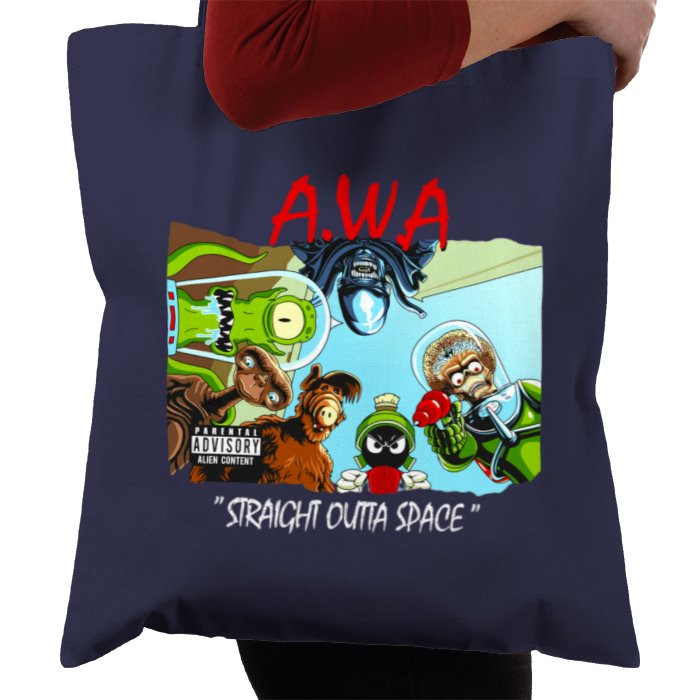 Cartoon Aliens x NWA - Aliens Without Attitude Tote Bag