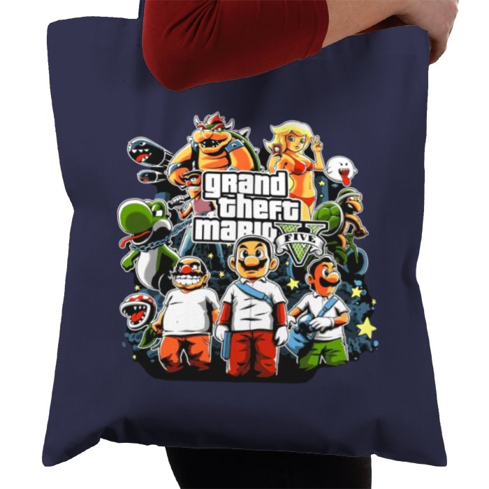 Grand Theft Auto & Super Mario Bro's - Grand Theft Mario Tote Bag