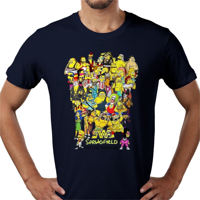The Simpsons — WWF Parody T-Shirt