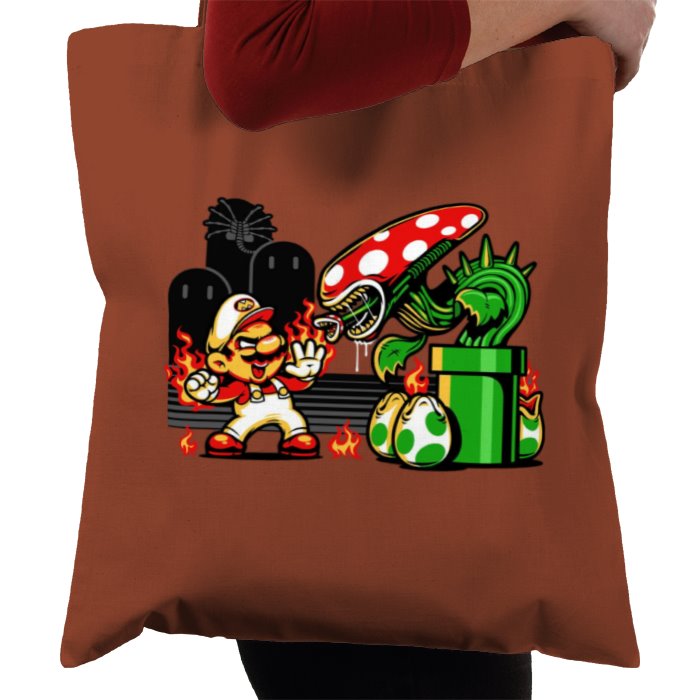 Super Mario Bro's & Alien - Mario Vs Alien Tote Bag