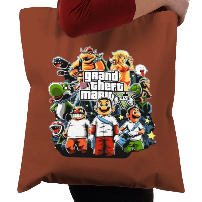 Grand Theft Auto & Super Mario Bro's - Grand Theft Mario Tote Bag