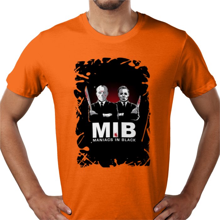 Men In Black & Friday 13th & Halloween - Maniacs In Black T-shirt