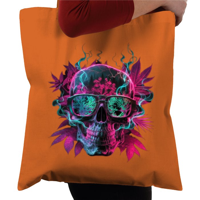Skull Leaf Tote Bag