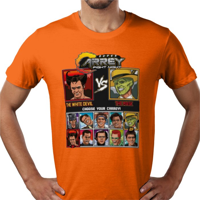 Jim Carrey & Fight Night & Street Fighter - Super Carrey Fight Night T-shirt