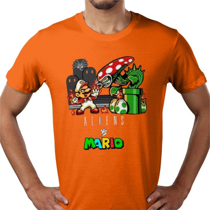 Super Mario x Aliens - Aliens Vs Mario T-shirt