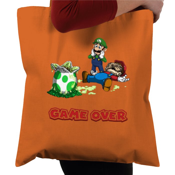 Super Mario Bro's x Aliens - Xeno Egg Game Over Tote Bag