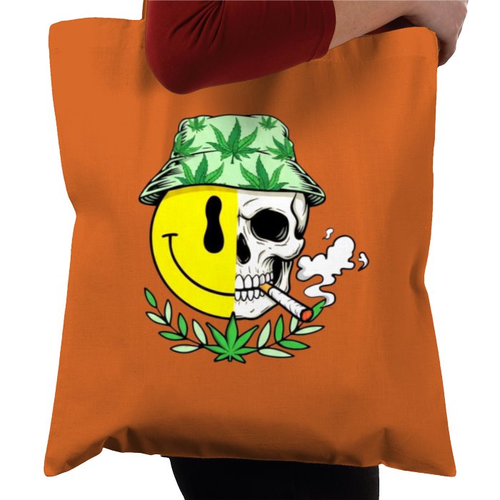 Emoji Skull Tote Bag