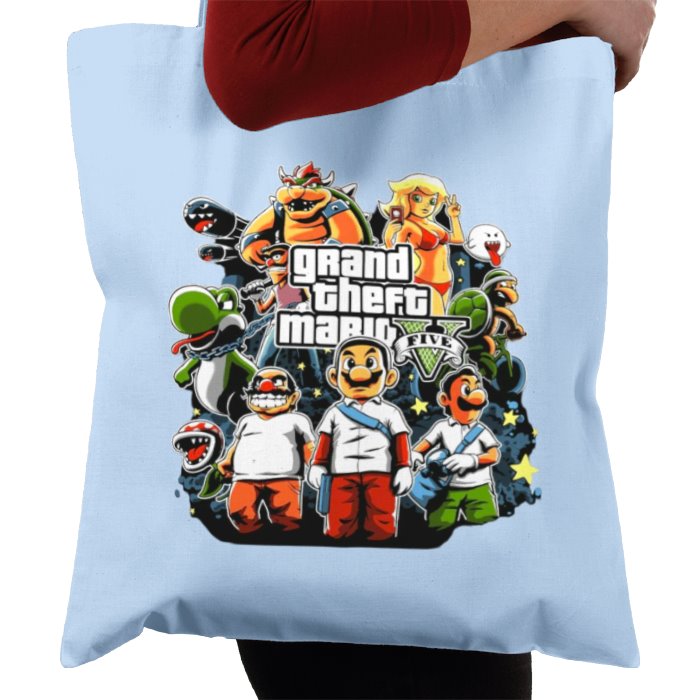 Grand Theft Auto & Super Mario Bro's - Grand Theft Mario Tote Bag