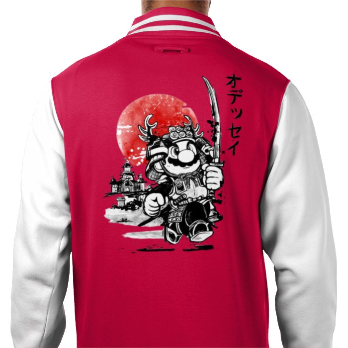Super Mario Bro's - Samurai Mario Theme Varsity Jacket