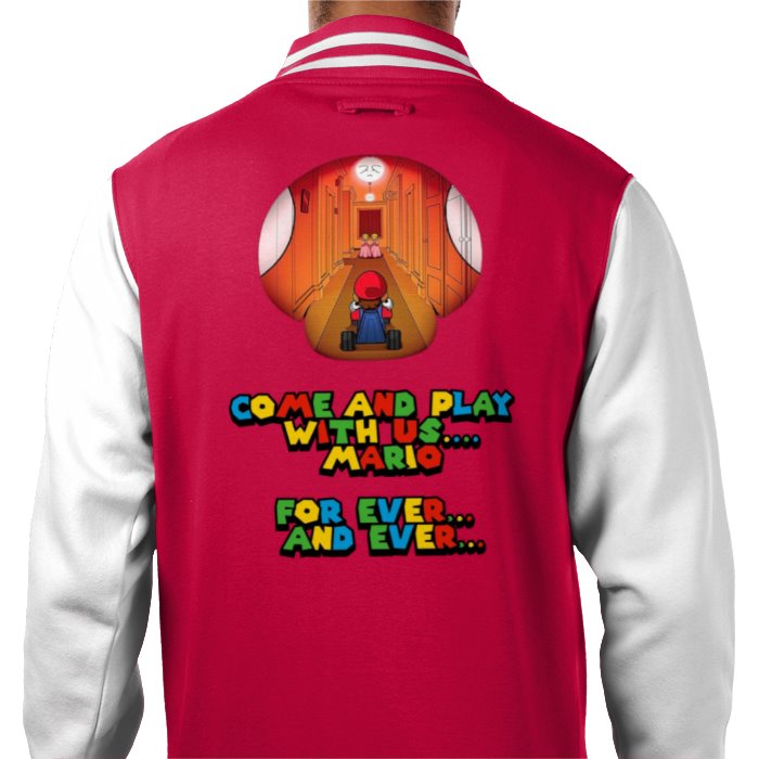 Super Mario x The Shinning - Come Play With Us Varsity Jacket