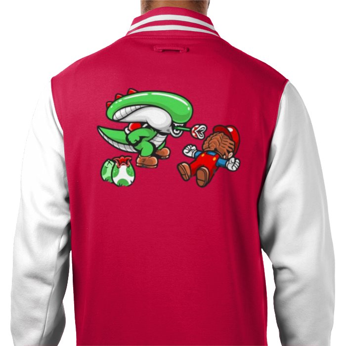 Super Mario Bro's & Alien - Xenomorph Bro's Varsity Jacket