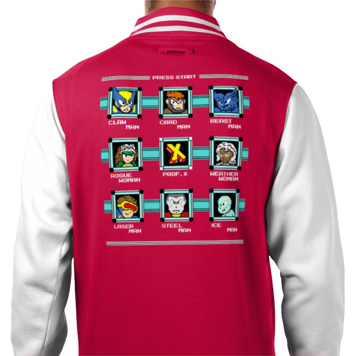 Mega Man Racing Jacket Mega Man & X-Men - Mega X-Men Varsity Jacket – Camden CustomZ