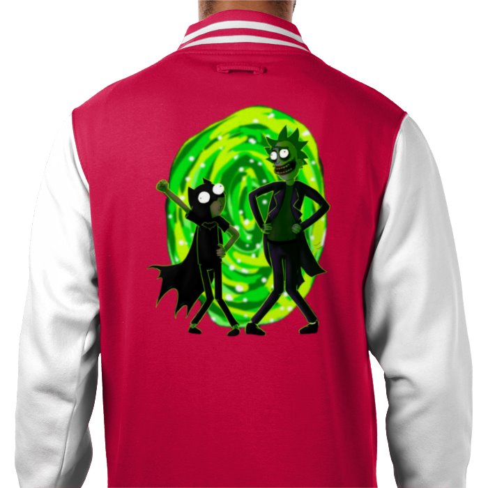 Rick & Morty & Batman - Portal Pose Varsity Jacket