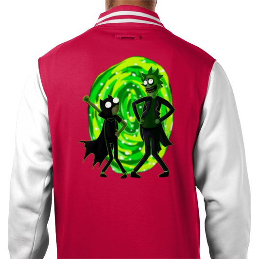 Rick & Morty x Batman - Portal Pose Varsity Jacket