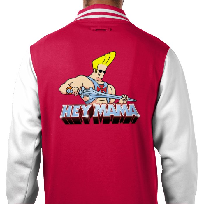 Johnny Bravo & He-Man - Hey Mama Varsity Jacket