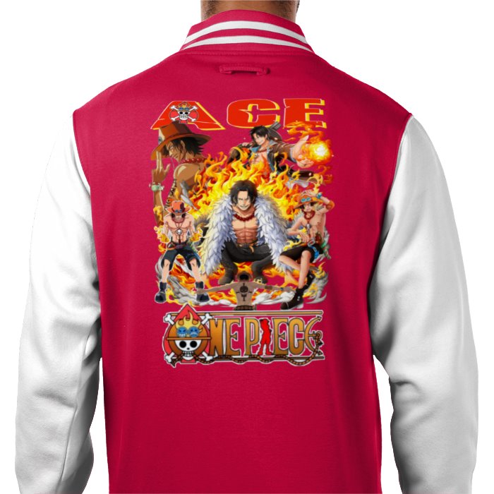 One Piece - Ace Theme 3 Varsity Jacket